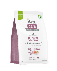 Brit Care Sustainable Junior Large Breed Chicken & Insect koeratoit