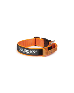 Julius-K9 oranž-hall käepidemega kaelarihm koerale 50mm