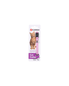 Flamingo kellukesega roosa kaelarihm kassile 20-35cm