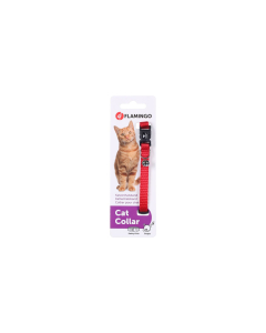 Flamingo punane kaelarihm kellukesega kassile 20-35cm