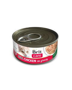 Brit Care Real Chicken in gravy konserv kassidele 80g