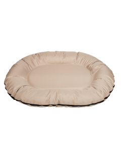 Cazo Oval Bed beež pesa koertele 105x140x17 cm