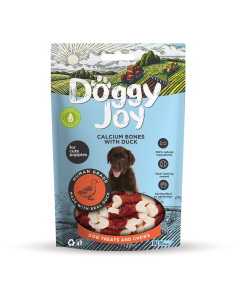 Doggy Joy calcium bones with duck närimismaiused kutsikale 90g