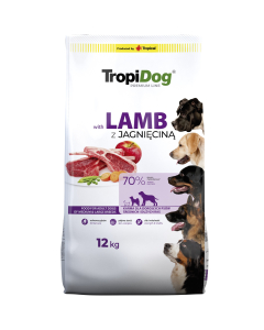 TropiDog Premium Lamb with Rice koertoit 12kg