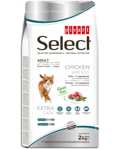 Select Adult Grain Free Sterilised - Light kassitoit