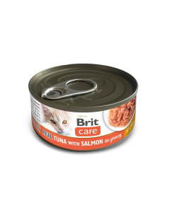 Brit Care Real Tuna with Salmon in gravy konserv kassidele 80g