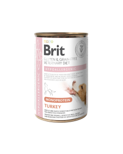Brit Veterinary Diet Hypoallergenic Monoprotein Turkey konserv koerale 400g