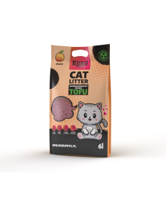 Bubu Pets virsiku lõhnaga tofu kassiliiv 2,5 kg / 6L