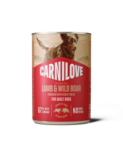Carnilove Lamb & Wild Boar konserv koertele 400g