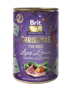 Brit Care Christmas Mono Protein Lamb konserv koertele 400g