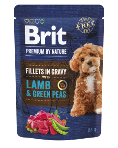 Brit Premium Lamb & Green Peas in Gravy märgtoit koertele 85g