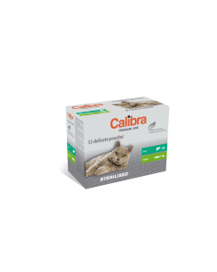 Calibra Premium Sterilised multipakk märgtoit kassidele 12x100g