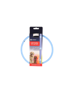 Flamingo LED kaelarihm koertele sinine 20-70cm 16mm