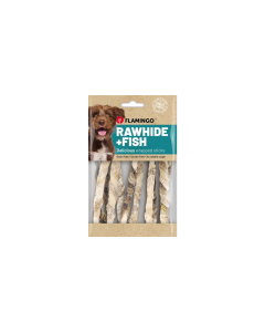 Flamingo Rawhide + Fish närimismaius koerale 85g