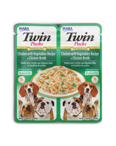 Churu Twin Chicken with Vegetables maius koerale 2x40g