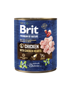 Brit Premium by Nature konserv Chicken with Hearts koertele