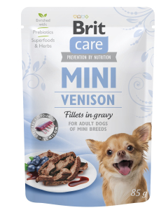 Brit Care Mini Venison fillets in gravy einekotike koertele 85g