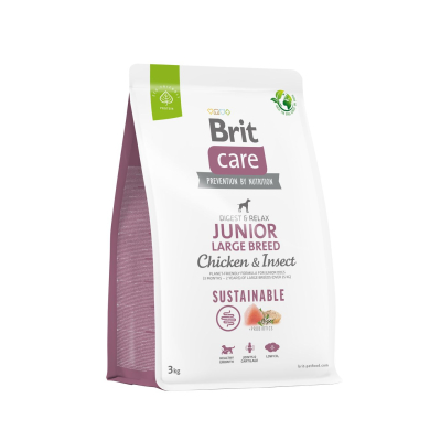 Brit Care Sustainable Junior Large Breed Chicken & Insect koeratoit