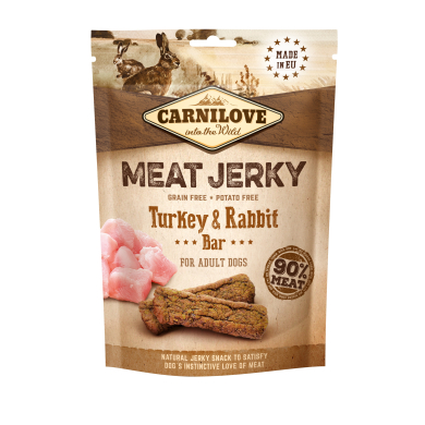 Carnilove Dog Jerky Turkey & Rabbit maius koerale 100g
