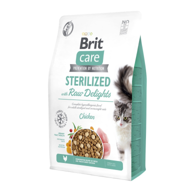 Brit Care Grain-Free Sterilized with Raw Delights kassitoit 2 kg
