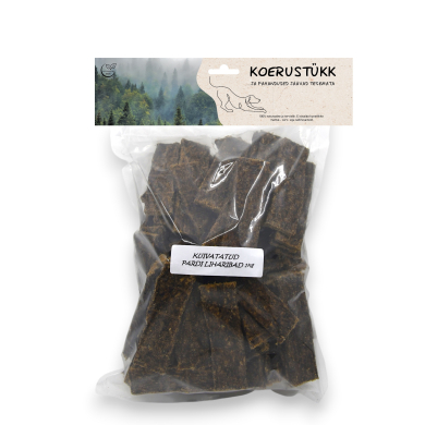 Koerust&uuml;kk kuivatatud pardi liharibad koerale