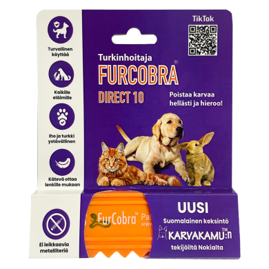 FurCobra Direct õrn karvahooldusvahend lemmikloomadele 10 x 3,5 cm