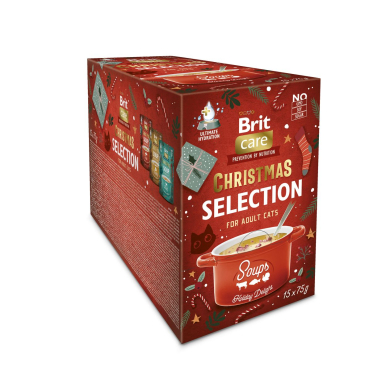 Brit Care Cat Soup Christmas multipakk kassidele 15 x 75g