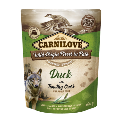 Carnilove Pouch Pate Duck with Timothy Grass einekotike koertele 300g