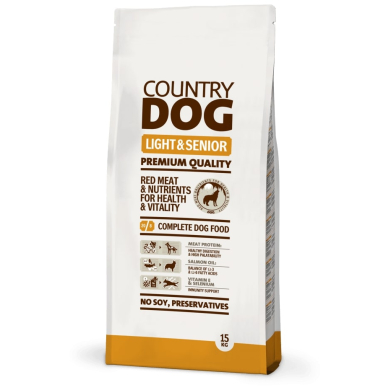 Country Dog Light & Senior koeratoit 15kg