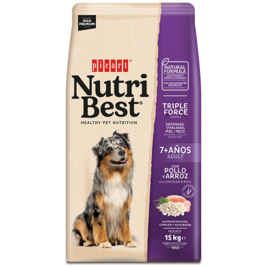 Nutribest Adult 7+ Chicken And Rice koeratoit 15kg