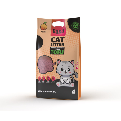 Bubu Pets virsiku lõhnaga tofu kassiliiv 2,5 kg / 6L