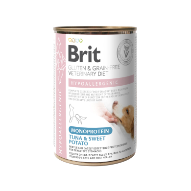 Brit Veterinary Diet Hypoallergenic Monoprotein Tuna konserv koerale 400g