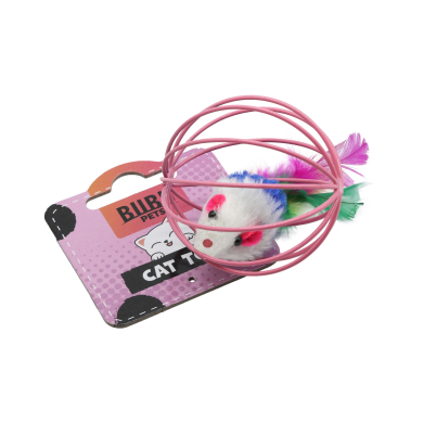 Bubu Pets kassilelu hiir metallvõrepallis 6cm (assortii)