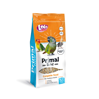 LoLo Pets Primal line linnutoit keskmise suurusega lindudele 1,2kg
