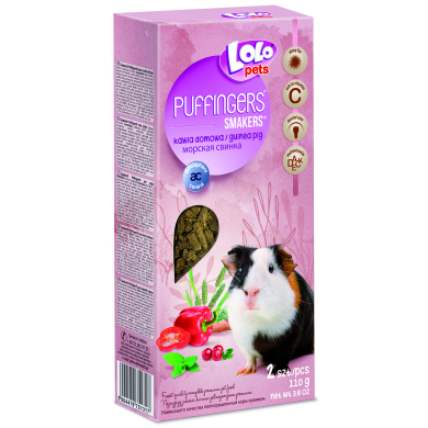 LoLo Pets Puffingers närimispulgad merisigadele 2tk 110g