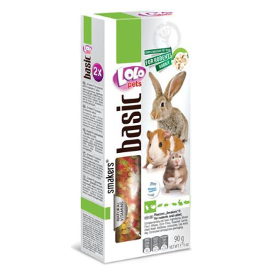 LoLo Pets Smakers maiusepulgad närilistele ja jänestele popcorniga 2tk 90g