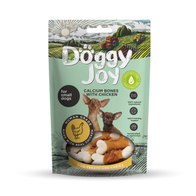 Doggy Joy calcium bones with chicken närimismaiused koerale 55g