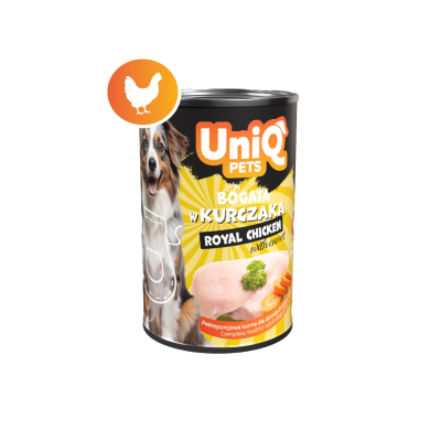 UniQ Pets Royal Chicken konserv koertele 375g