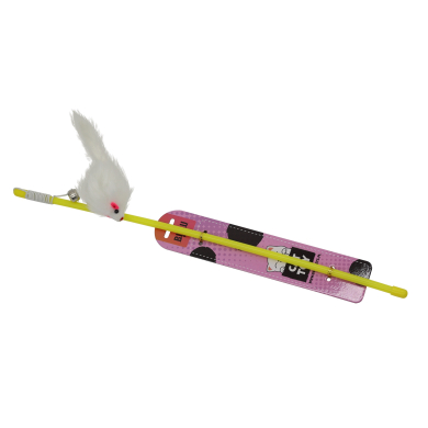 Bubu Pets kassiõng hiirega kummi otsas 47cm (assortii)