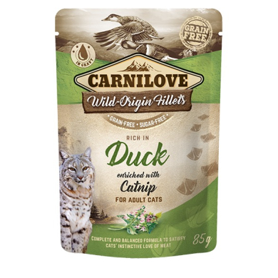 Carnilove Cat Pouch Duck with Catnip einekotike kassidele 85g