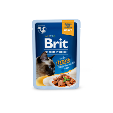 Brit Premium Delicate Tuna Fillets in Gravy märgtoit kassidele 85g