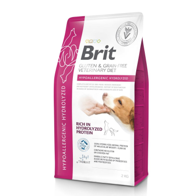 Brit Veterinary Diet Hypoallergenic Hydrolyzed eris&ouml;&ouml;t koertele 2kg