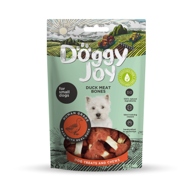 Doggy Joy duck meat bones närimismaiused koertele 55g