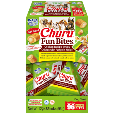 Churu FUN BITES Chicken Recipe wraps Chicken with Pumpkin koeramaius 8 x 12g