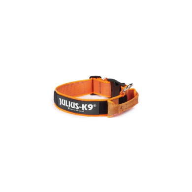 Julius-K9 oranž-hall käepidemega kaelarihm koerale 50mm