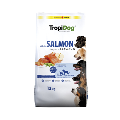 TropiDog Premium Salmon with Rice koertoit 12kg