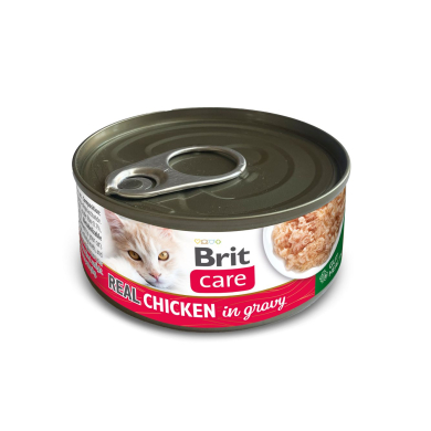 Brit Care Real Chicken in gravy konserv kassidele 80g
