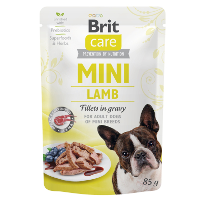 Brit Care Mini Lamb fillets in gravy einekotike koertele 85g