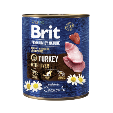 Brit Premium by Nature konserv Turkey with Liver koertele