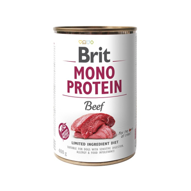 Brit Mono Protein Beef konserv koertele 400g